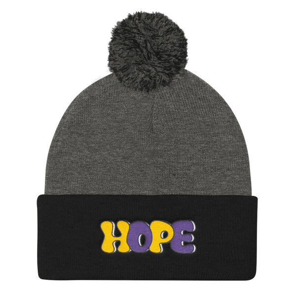 LGBT + HOPE POMPOM BEANIE