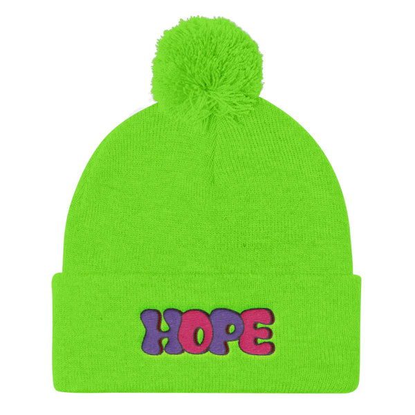 LGBT + HOPE POMPOM BEANIE