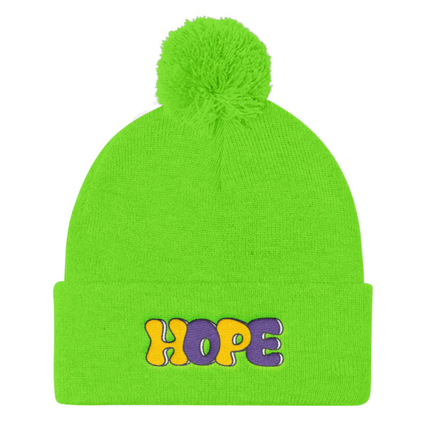 LGBT + HOPE POMPOM BEANIE