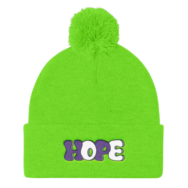 LGBT + HOPE POMPOM BEANIE