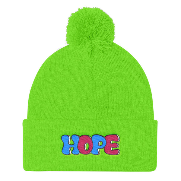 LGBT + HOPE POMPOM BEANIE